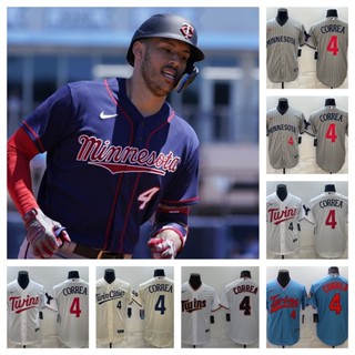 MLB Minnesota Twins Carlos Correa เสื้อยืดเบสบอลบุรุษ