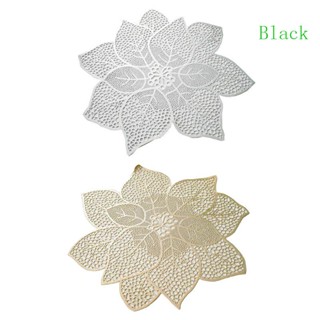 แผ่นรองจาน PVC สีดํา ทนความร้อน สําหรับห้องครัว