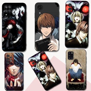 เคสโทรศัพท์มือถือ ซิลิโคนนิ่ม tpu ลายอะนิเมะ Death Note สีดํา สําหรับ Samsung Galaxy M12 M22 M23 F22 F23 M32 4G M52 5G