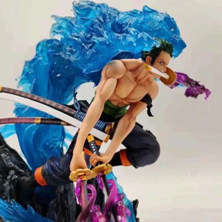 ฟิกเกอร์ รูปปั้น One Piece Frenzy Operation Rono Tiger Hunting Snow Leopard Zoro Scene เรืองแสงได้ สําหรับตกแต่งบ้าน