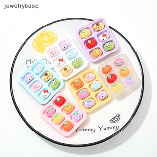 [jewelrybase] กิ๊บติดผมเรซิ่น ลายการ์ตูนน่ารัก สีมาการอง DIY สําหรับทําเครื่องประดับ 5 ชิ้น ต่อ 1 ชุด