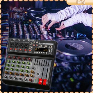 [Lslhj] เครื่องมิกเซอร์เสียง 6 ช่อง สําหรับบันทึกเสียง DJ Stage Music