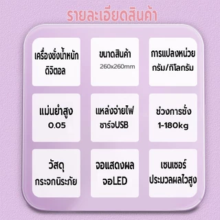 ที่ชั่งน้ำหนัก เครื่องชั่งน้ำหนักดิจิตอล เครื่องชั่งลายการ์ตูน ตาชั่ง ชาร์จUSB ชั่ง 0.1-180kg เครืองชั่ง คุณภาพสูง