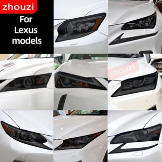 สติกเกอร์ฟิล์ม TPU ป้องกันไฟหน้ารถยนต์ สีดําควัน สําหรับ Lexus ES 300h NX CT GS IS LC LS RX LX570 RC UX GX F Sport 2022 2 ชิ้น