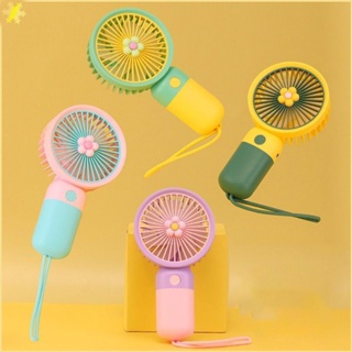 [LBE] Candy Color Flower Usb Summer Cooler พัดลมพกพา พัดลมพกพาขนาดเล็ก Usb แบบชาร์จไฟขนาดพกพา พัดลมมือเงียบ พัดลมตั้งโต๊ะ Air Cooler