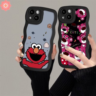 เคสโทรศัพท์มือถือนิ่ม ลายการ์ตูนหมี Sesame Street สตรอเบอร์รี่น่ารัก สําหรับ Redmi 9A 9T A2 10A 9C A1 10C A1+ 10 A2+ 12C 9 Note 11 10 8 9 Pro 11s 10s 9s Mi 11T Pro POCO X3 M3 NFC Pro เคสขอบคลื่น