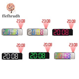 180° นาฬิกาปลุกดิจิทัล LED หมุนได้ 12 24 ชั่วโมง ชาร์จ USB สําหรับติดเพดาน