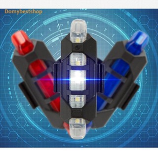 [Domybestshop.th] ไฟท้ายจักรยาน LED 5 ดวง ชาร์จ USB สีแดง