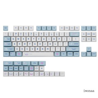 Iwo ชุดปุ่มกดคีย์บอร์ด PBT แบบเปลี่ยน สําหรับคีย์บอร์ด Mechanical 129 ชิ้น