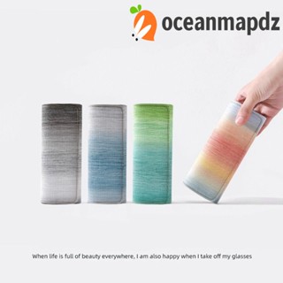 OCEANMAPDZ กล่องใส่แว่นตา วัยรุ่น มินิมอล สีรุ้ง ผู้ชาย หนัง PU กระเป๋าแว่นตา เคสแว่นตา