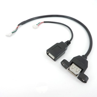 สายเคเบิลเชื่อมต่อ USB 2.0 ตัวเมีย เป็น 4P PH2.0 USB 2.0 ตัวเมีย 30 ซม. diy 4 pin