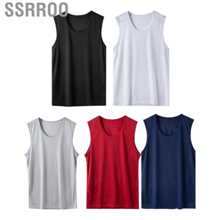 Ssrroo Tank Top  Soft Mesh Sleeveless Shirt Ice Silk Casual for Men Gym Workout