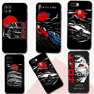 เคสโทรศัพท์มือถือ ซิลิโคนนิ่ม Tpu ลายรถสปอร์ต JDM สีดํา สไตล์ญี่ปุ่น สําหรับ OPPO A94 5G 4G Reno 5 Z Reno4 Lite F17 Pro