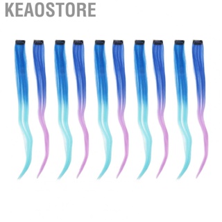 Keaostore Colorful Hair Extensions  Prevent Knotted  In Straight Hairpiece Individually Wrapped High Temperature Synthetic for Makeup