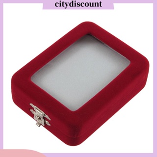 &lt;citydiscount&gt; กล่องกํามะหยี่ สีแดง สําหรับใส่เครื่องประดับ แหวน สร้อยข้อมือ กําไลข้อมือ ต่างหู