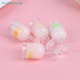 [Beautyupyang] โมเดลน้ําผลไม้ สตรอเบอร์รี่จิ๋ว 1:12 สําหรับบ้านตุ๊กตา 4 ชิ้น