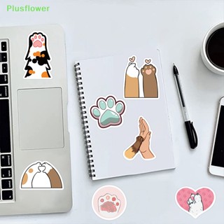 (Plusflower) สติกเกอร์ ลายอุ้งเท้าสัตว์น่ารัก กันน้ํา สําหรับติดตกแต่งกีตาร์ สเก็ตบอร์ด 61 ชิ้น