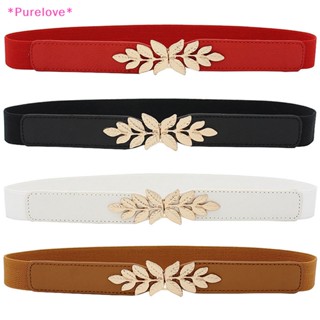 Purelove&gt; ใหม่ เข็มขัดรัดเอว แบบยืดหยุ่น ชุบทอง สีดํา ปลดเร็ว สําหรับผู้หญิง