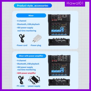 [Hawal] เครื่องมิกเซอร์เสียง พร้อมไมโครโฟนไร้สาย สําหรับ DJ Mixing PC Recording Live