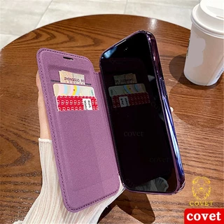 EIRVEXEL หอยเชลล์ หนัง พร้อมที่ใส่บัตร แม่เหล็กไร้สาย เคส เข้ากันได้สำหรับ เคสไอโฟน Case Compatible For iPhone 11 12 13 14 15 16 Pro Max