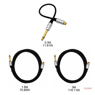 Zzz อะแดปเตอร์สายเคเบิล 6 35 มม. 1 4 TS Mono- Male to RCA Female หัวชุบทอง