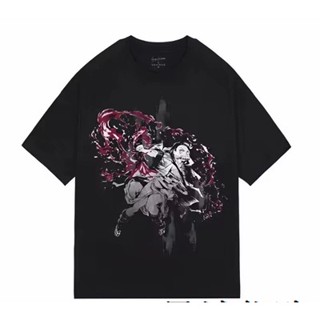 เสื้อยืดแขนสั้น ผ้าฝ้าย พิมพ์ลายการ์ตูน Yohji Yohji Yamamotos Ghost Killing Blade สําหรับผู้ชาย และผู้หญิง