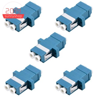 อะแดปเตอร์ไฟเบอร์ออปติก LC LC เป็น LC Duplex Singlemode Coupler สีฟ้า 5 แพ็ค