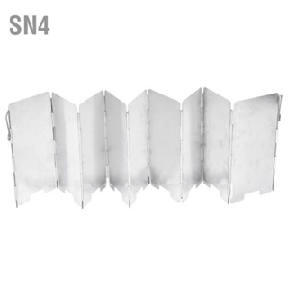 SN4 Outdoor Mini Portable พับได้ 9 แผ่น แคมป์ปิ้ง เตาทำอาหาร กระจกบังลมพร้อมกระเป๋าหิ้ว