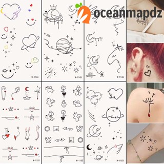 OCEANMAPDZ สติกเกอร์รอยสัก ลายการ์ตูนยูนิคอร์น หัวใจ กันน้ํา สําหรับตกแต่งต้นขา ปาร์ตี้