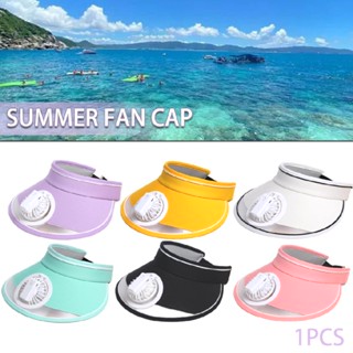 Empty Top USB Rechargeable Cooling Fan Sunshade Hat For Kids Outdoor Camping