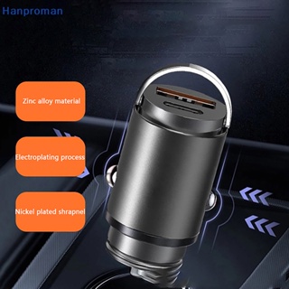 Hanproman&gt; อะแดปเตอร์ชาร์จโทรศัพท์มือถือ USB-A USB-C 100W สําหรับรถยนต์