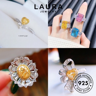 Laura Jewelry แหวนเงิน 925 ประดับไพลิน เครื่องประดับสตรี M102