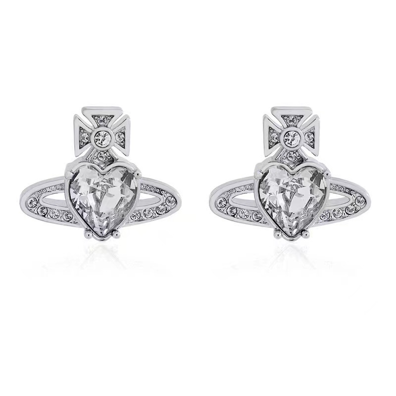 ต่างหูหัวใจเพชร สไตล์แฟชั่น พู่เข็มเงิน ไร้สารก่อภูมิแพ้ - รูปที่ 6