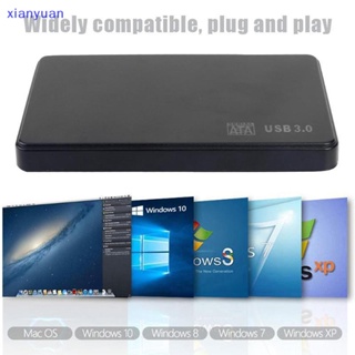 Xianyuan เคสฮาร์ดไดรฟ์ SATA เป็น USB3.0 HDD ขนาด 2.5 นิ้ว พร้อมสายเคเบิล Usb 3.0 สําหรับ SSD External Storage HDD