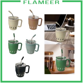 [Flameer] แก้วน้ําสเตนเลส มีฉนวนกันความร้อน ทนทาน สีขาว