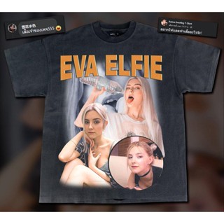 การออกแบบเดิมเสื้อยืดผ้าฝ้ายเสื้อยืดผ้าฝ้าย Eva elfie - Bootleg T-Shirt