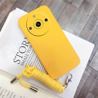 เคสโทรศัพท์มือถือ ซิลิโคนนิ่ม TPU พร้อมสายคล้องคอ สําหรับ Realme 11 Pro+ 5G C53 C55 NFC REALME11PRO