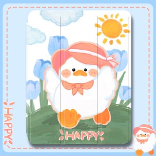 เป็ดน่ารัก ลายการ์ตูน กันกระแทก สร้างสรรค์ เคสiPad อะคริลิ เคสไอเเพด พร้อมถาดใส่ปากกา ฝาหลังใส Compatible For เคสไอเเพด Gen9 เคสไอเเพด Gen10 เคสไอเเพด Air5 เคสไอเเพด Air4 เคสไอเเพด Mini 6 iPad 2022 iPad Air5 iPad 2021 Gen9 iPad 2020 Gen8 iPadPro