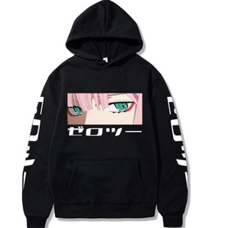 เสื้อกันหนาว มีฮู้ด ลาย Zero Two Darling In The Franxx สไตล์ฮาราจูกุ แฟชั่นสําหรับวัยรุ่น