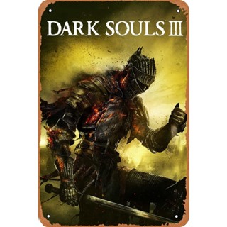 โปสเตอร์โลหะดีบุก ลาย Dark Souls III สไตล์วินเทจ ขนาด 8x12 นิ้ว สําหรับตกแต่งผนัง