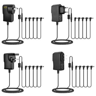 Sun สายเคเบิ้ลอะแดปเตอร์พาวเวอร์ซัพพลาย 9V DC 850mA 5 ทาง สําหรับเอฟเฟคกีตาร์ 5 Wa