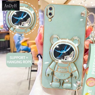 Andyh เคสโทรศัพท์มือถือ ลายนักบินอวกาศ 3D พร้อมสายคล้อง สําหรับ Vivo Y91C Y91 Y1S