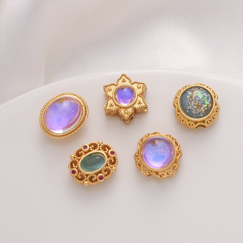 ลูกปัด Spacer วิธีโบราณ Gold-Plated Gold-Preserve Color Reten