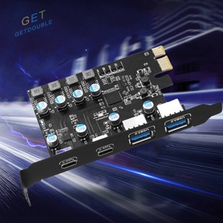 [Getdouble.th] การ์ดต่อขยาย USB3.0 PCIE 2 พอร์ต USB A 2 พอร์ต USB C USB3.2 GEN1 [Getdouble.th]