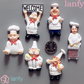 LANFY สติกเกอร์แม่เหล็กติดตู้เย็น รูปเชฟ 3 มิติ แบบสร้างสรรค์