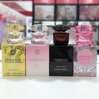 (5ml * 4) Versace diamond perfume sample set of four Vers ผงคริสตัลเพชร สี่ชิ้น กลิ่นดอกไม้ และผลไม้ 5 มล. * 4 สําหรับผู้หญิง