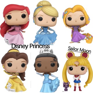 Funko POP โมเดลฟิกเกอร์เจ้าหญิงดิสนีย์ Belle Cinderella 89 Rapunzel 224 Ariel 223 SAILOR MOON SAILOR URANUS สําหรับตกแต่งออฟฟิศ