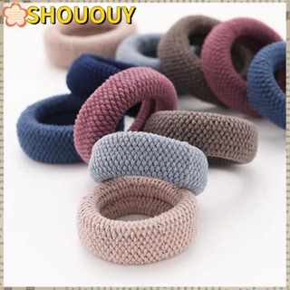 SHOUOUY Scrunchie ยางรัดผมหางม้า แบบยืดหยุ่น สําหรับผู้หญิง