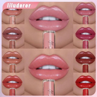 กันน้ำ Allen Shaw Cream ลิปสติกติดทนนานลิปกลอสให้ความชุ่มชื้น Nude Liquid Lip Glaze ลิปสติก HO