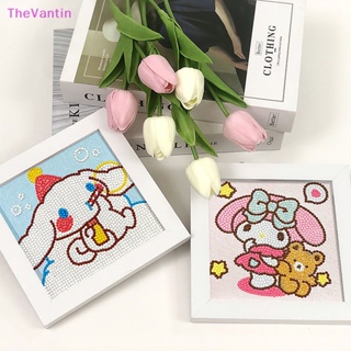 Thevantin ชุดงานปักครอสสติตช์คริสตัล ลายคิตตี้ Cinnamoroll Kuromi 5D DIY สําหรับตกแต่งห้องเด็ก